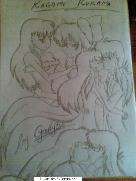 By Gabytss - 15 : Kurama si Kagome - Fan Art