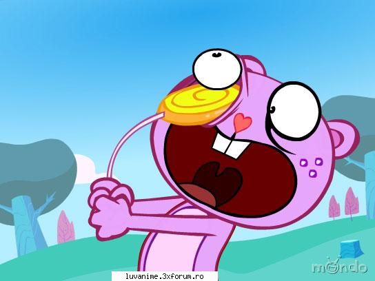 Toothy - nu o sa mai mananc acadele:))) dauneaza ochilor - Happy Tree Friends